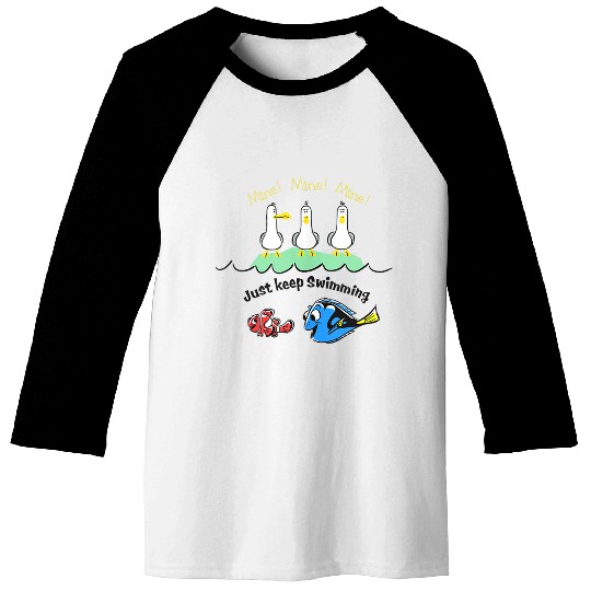 Disneyss Pixars Finding Nemo Dory Seagulls Just Keep Swimming Baseball Tees