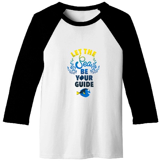 Disneyss Pixars Finding Dory Let The Sea Be Your Guide Logo Baseball Tees