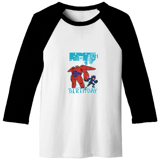 Disney Big Hero 6 Baymax Hiro 7th Birthday Graph Baseball Tees