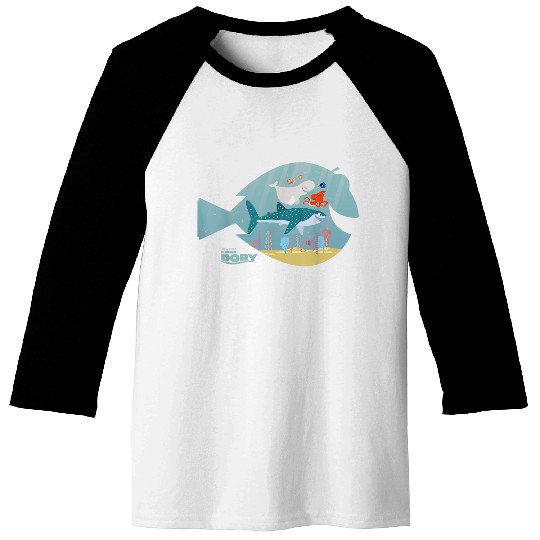 Disneyss Pixars Finding Dory Fish Frame Adventure Crew Logo Baseball Tees