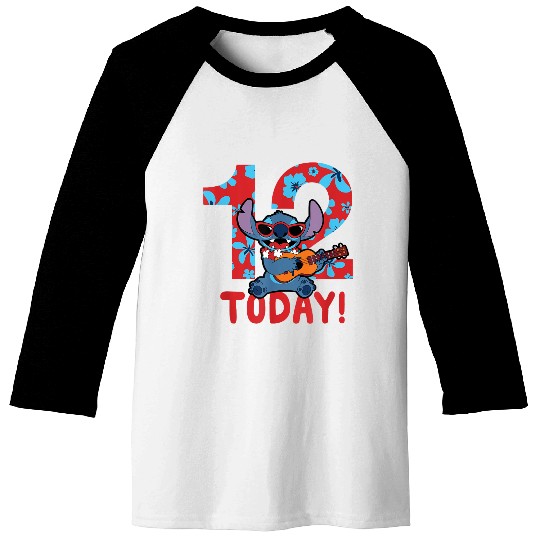 Disney Lilo Stitch Tropical Birthday 12 Years Old Today Baseball Tees