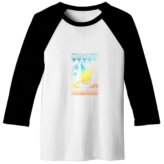 Disney Moana Epic Journeys Rainbow Gradient Grap Baseball Tees
