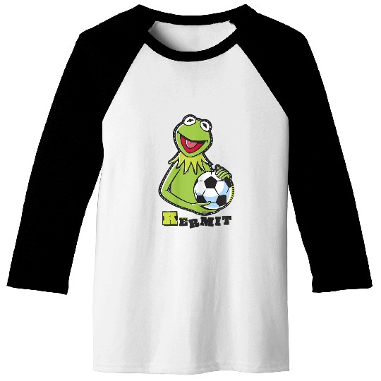 Disneyss The Muppets Kermit Soccer Ball Vintages Stencil Logo Baseball Tees