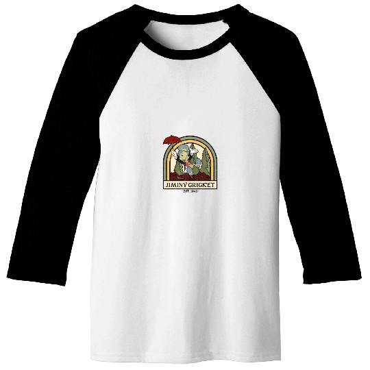 Disneyss Pinocchio Jiminy Cricket Established 1940 Baseball Tees