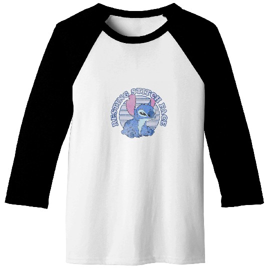 Disney Lilo Stitch Resting Stitch Face Baseball Tees