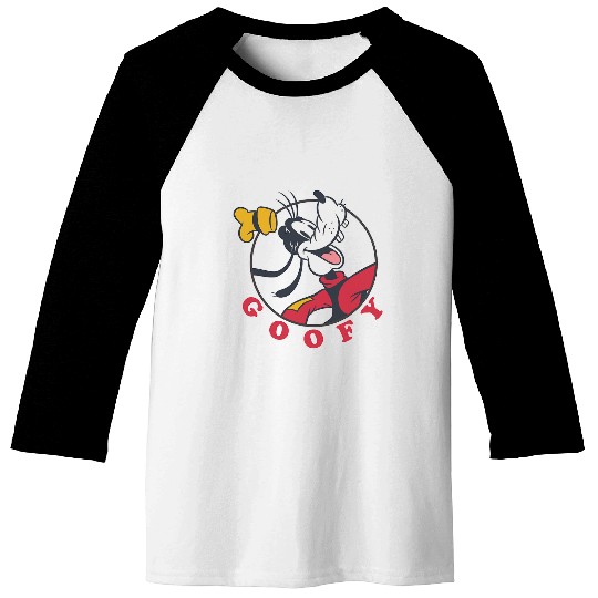 Disney Mickey And Friends Original Goofy Cartoon Icon Circle Baseball Tees