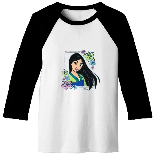 Disney Princess - Mulan Flowers Baseball Tees