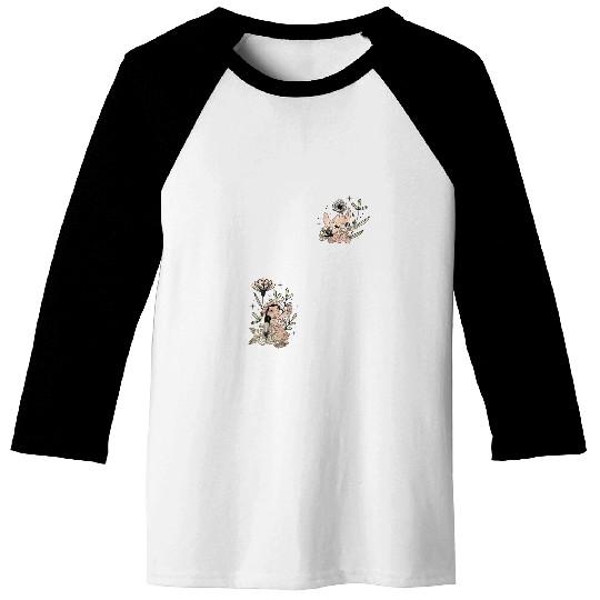 Disney Lilo Stitch Bohemian Flower Corners Baseball Tees