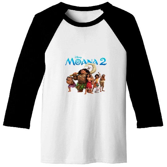Disney Moana 2 Oceania Adventure Big Crew Panel Baseball Tees