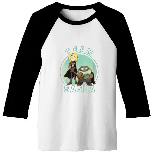 Disneyss Channel Amphibia Team Sasha Baseball Tees