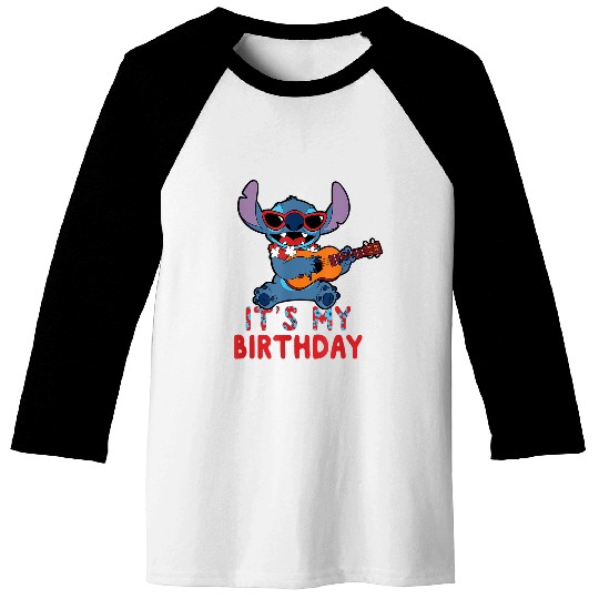 Disneyss Lilo Stitch Tropical Party Its My Birthday Baseball Tees
