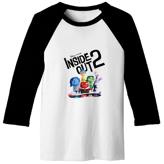Disneyss Pixars Inside Out 2 Emotional Group Title Movie Poster Baseball Tees