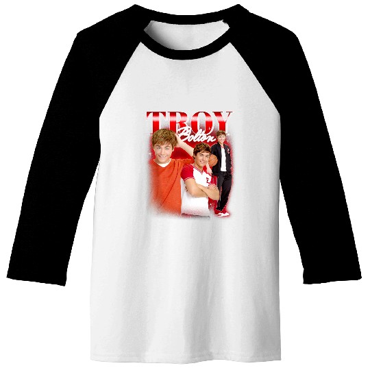 Disneyss High School Musical The Series Troy Bolton Collage Baseball Tees