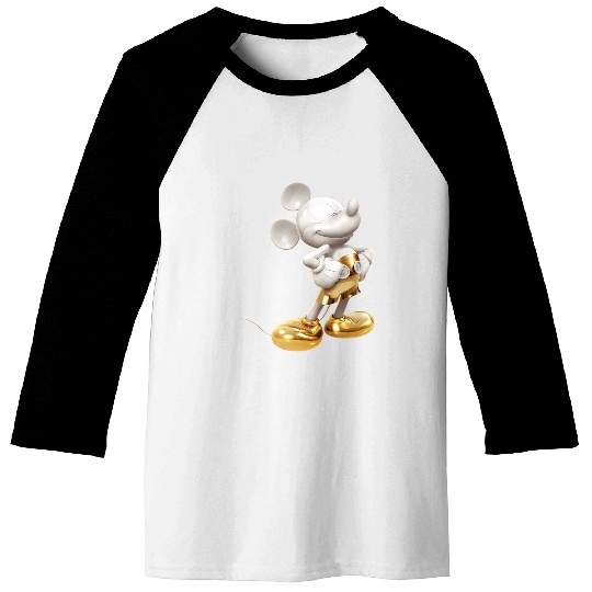 Disney Gold Mickey Mouse Pose Baseball Tees