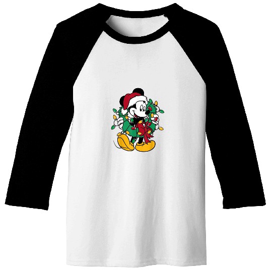 Mouse Christmas Lights   : Mickey Disney Christmas, Disney Christmas Baseball Tees