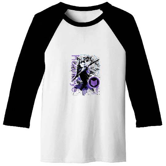 Marvel Hawkeye Disney Plus Target Paint Splatter Baseball Tees