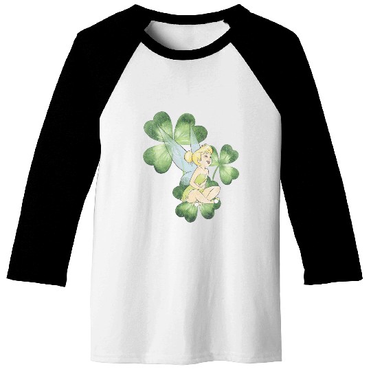 Disney Peter Pan St. Patrick's Day Tinker Bell Clover Retro Baseball Tees