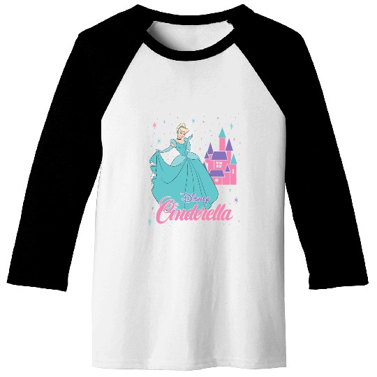 Disney Princess Cinde Retro 90s Long Sleeve Baseball Tees