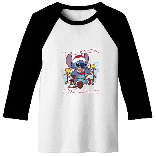 Disney Lilo & Stitch Christmas Dear Santa, I Can Explain Baseball Tees