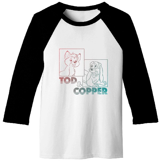 Disney The Fox and the Hound Tod & Copper Gradient Baseball Tees