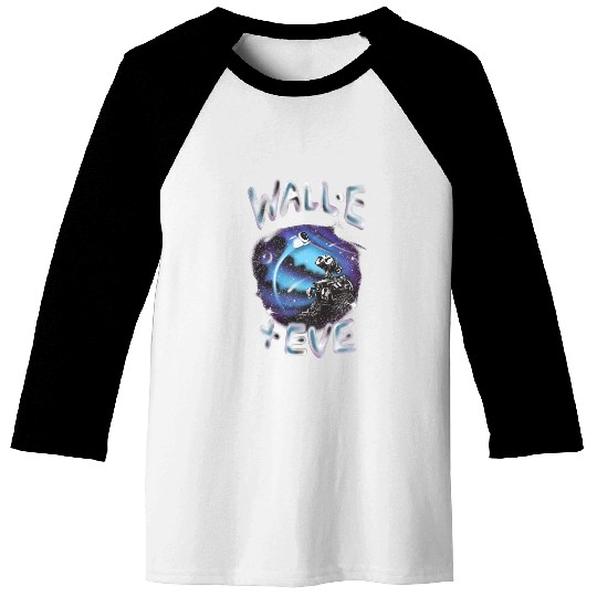 Disney Pixar WALL-E Airbrush WALL-E And EVE Space Love Baseball Tees