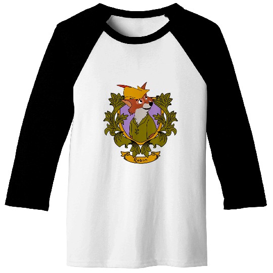 Disneyss Robin Hood Robin Vintages Floral Portrait Baseball Tees