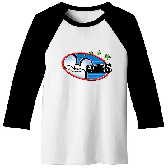 Womens Disney Channel Games Logo V-Neck Baseball Tees