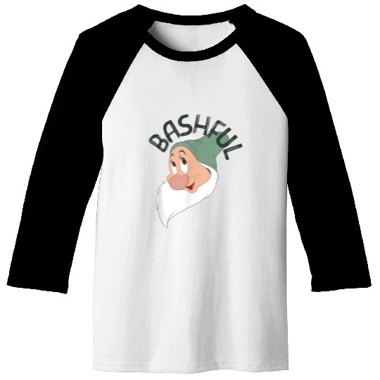 Disneyss Snow White And The Seven Dwarfs Bashful Big Faces Baseball Tees