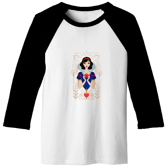 Disneyss Princess Snow White Modern Art Deco Style Baseball Tees