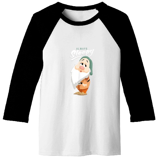 Disneyss Snow White And The Seven Dwarfs Always Sleepy Baseball Tees