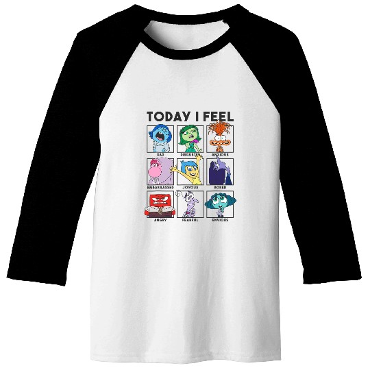 Disney Pixar Inside Out 2 Today I Feel... Emotions Panels Baseball Tees