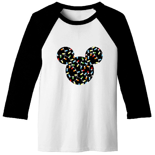 Disney Mickey Holiday Lights Baseball Tees