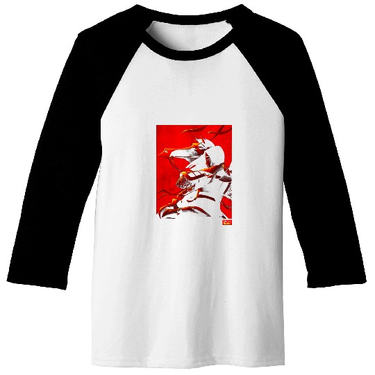 Disney Mulan and Khan Red Poster Graphic Baseball Tees
