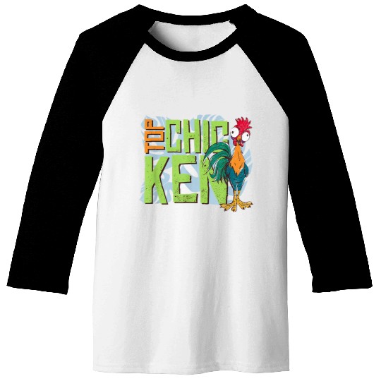 Disneyss Moana 2 Hei Hei Top Chicken Tropical Panel Baseball Tees