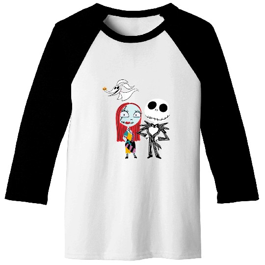 Disneyss Nightmare Before Christmas Dark Jack Sally Baseball Tees