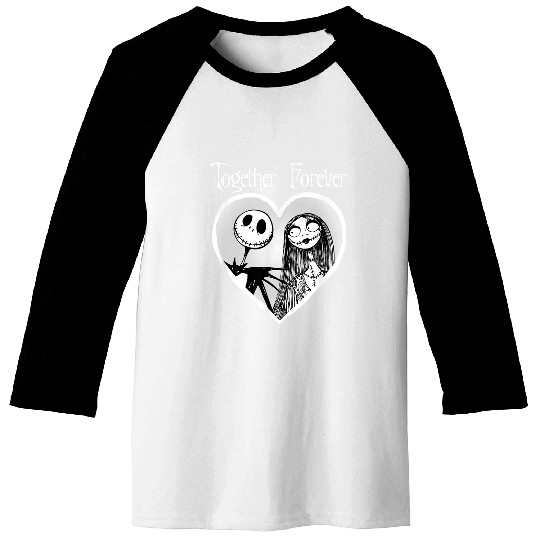 Disneyss Jack Skellington Together Forever Short Sleeve Baseball Tees