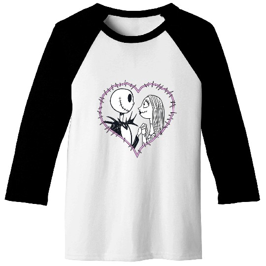Disneyss The Nightmare Before Christmas Jack Sally Heart Baseball Tees