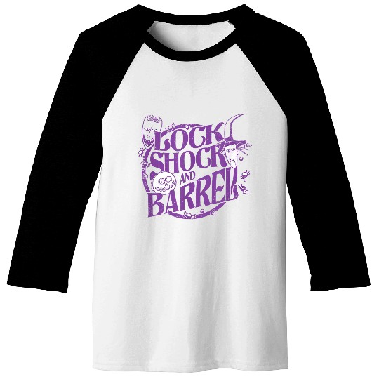 Disneyss The Nightmare Before Christmas Lock Shock Barrel Baseball Tees