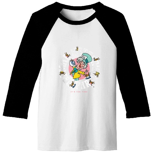 Disneyss Alice In Wonderland Mad Hatter Team Party Big Logo Baseball Tees