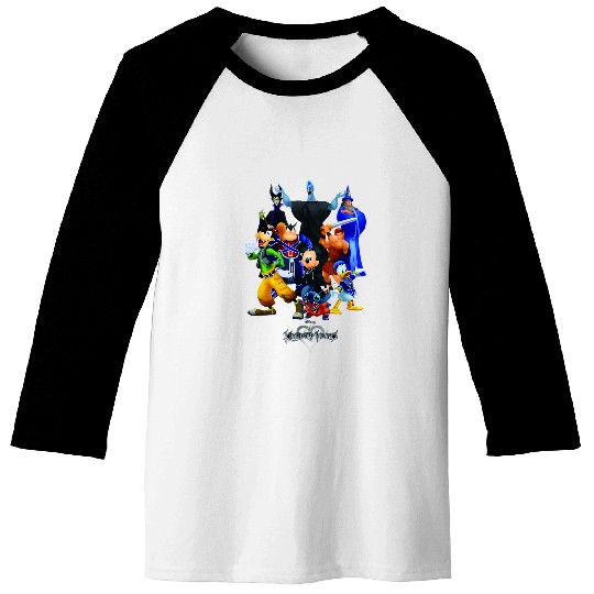 Disneyss Kingdom Hearts Magical Characters Mash Up Chest Logo Baseball Tees