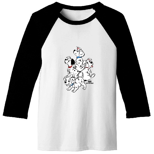 Disney 101 Dalmatians Group Shot Puppies Baseball Tees