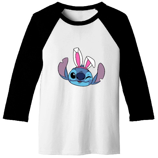 Amazon Essentials Disney Stitch Winking Spring Easter Bunny Ears Bunny Baseball Tees