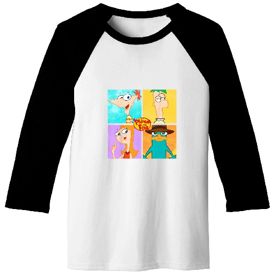 Disney Phineas And Ferb Character Box Up Baseball Tees