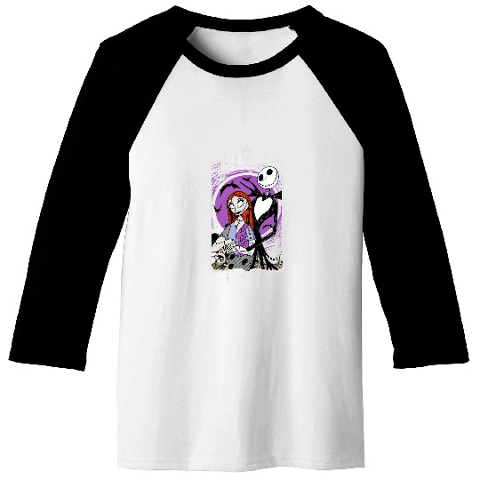 Disney Nightmare Before Christmas Jack and Sally Baseball Tees