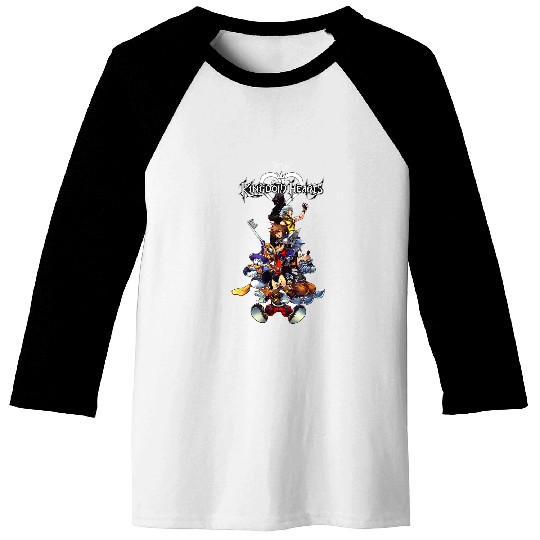 Disneyss Kingdom Hearts Group shots Action Pose Logo Baseball Tees