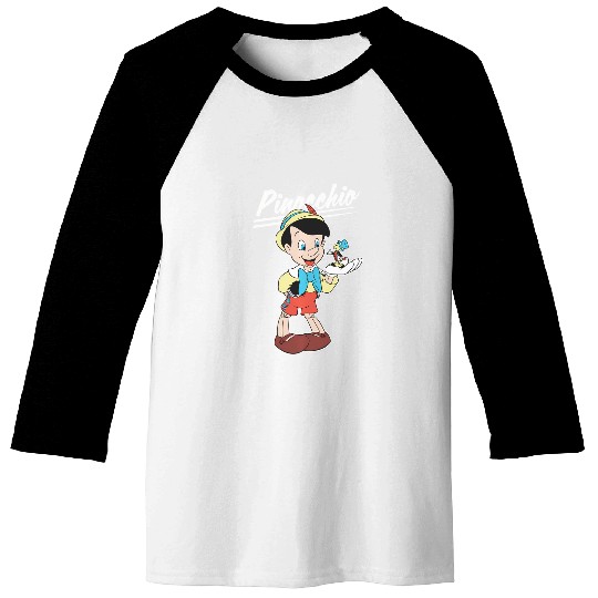 Disney Pinocchio And Jiminy Cricket Baseball Tees