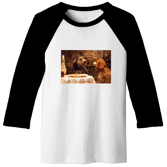 Disneyss Lady And The Tramp Live Action Shared Spaghetti Baseball Tees