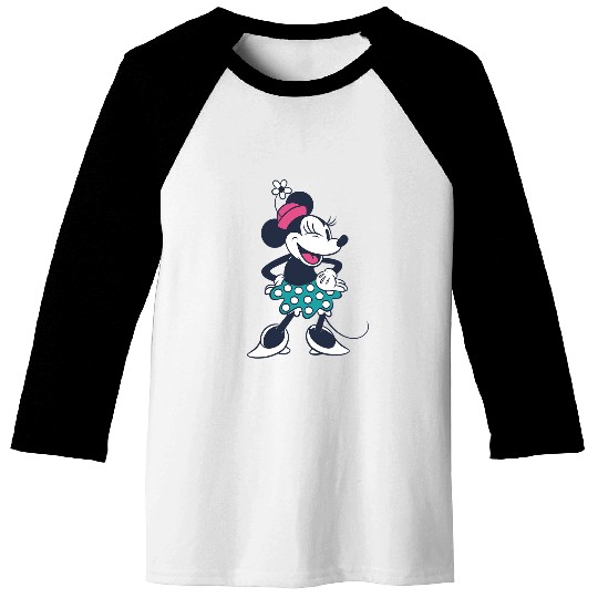 Amazon Essentials Disney Standing and Winking Retro Minnie Baseball Tees
