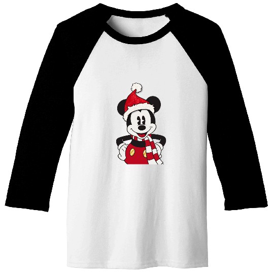 Disney Mickey 3d Christmas Merry Christmas Baseball Tees