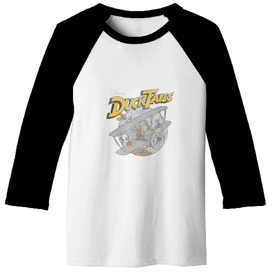 Disney DuckTales Ducks On Airplane Distressed Portrait Baseball Tees